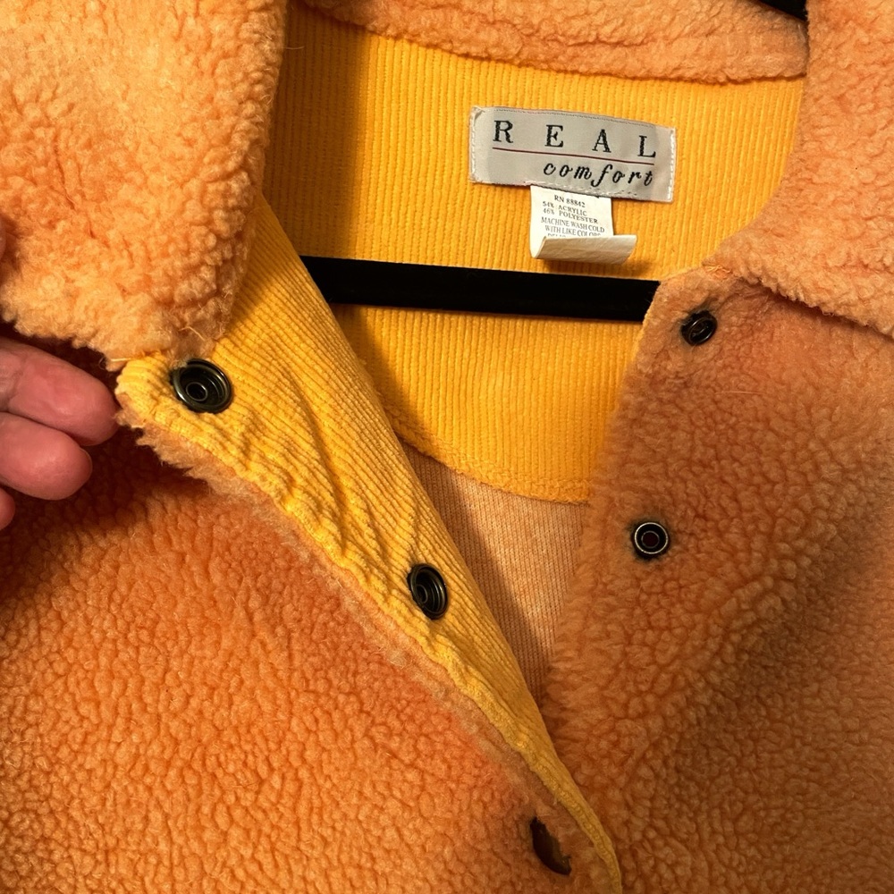 Women's Orange Sherpa Jacket